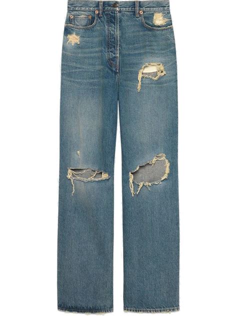 gucci distressed jeans|Gucci westman jeans.